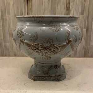 California Pantry Classic Ceramics Glazed Pedestal Planter/Accent Bowl